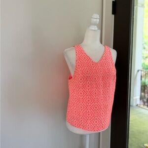 Everly Anthropologie Tank Top Womens Large Pink/ Geometric Sleeveless
